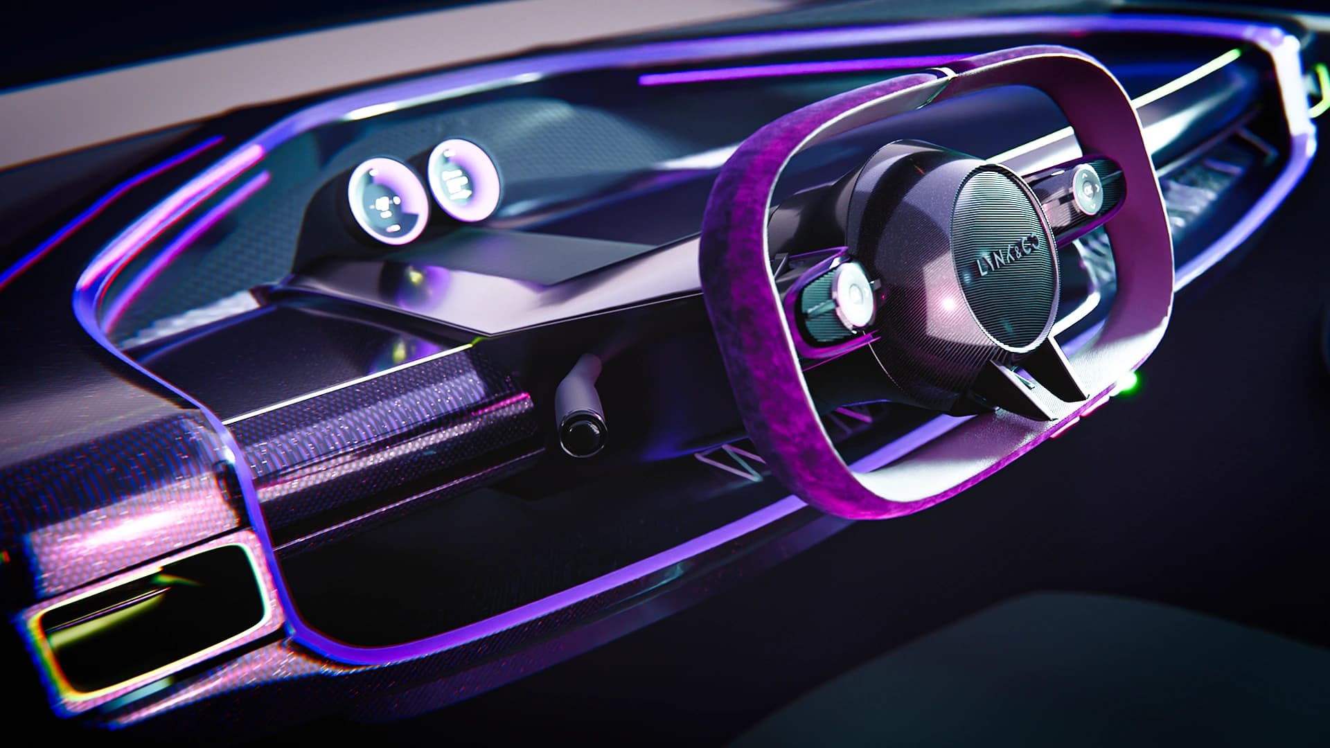 Small-vehicle interior — detail study
