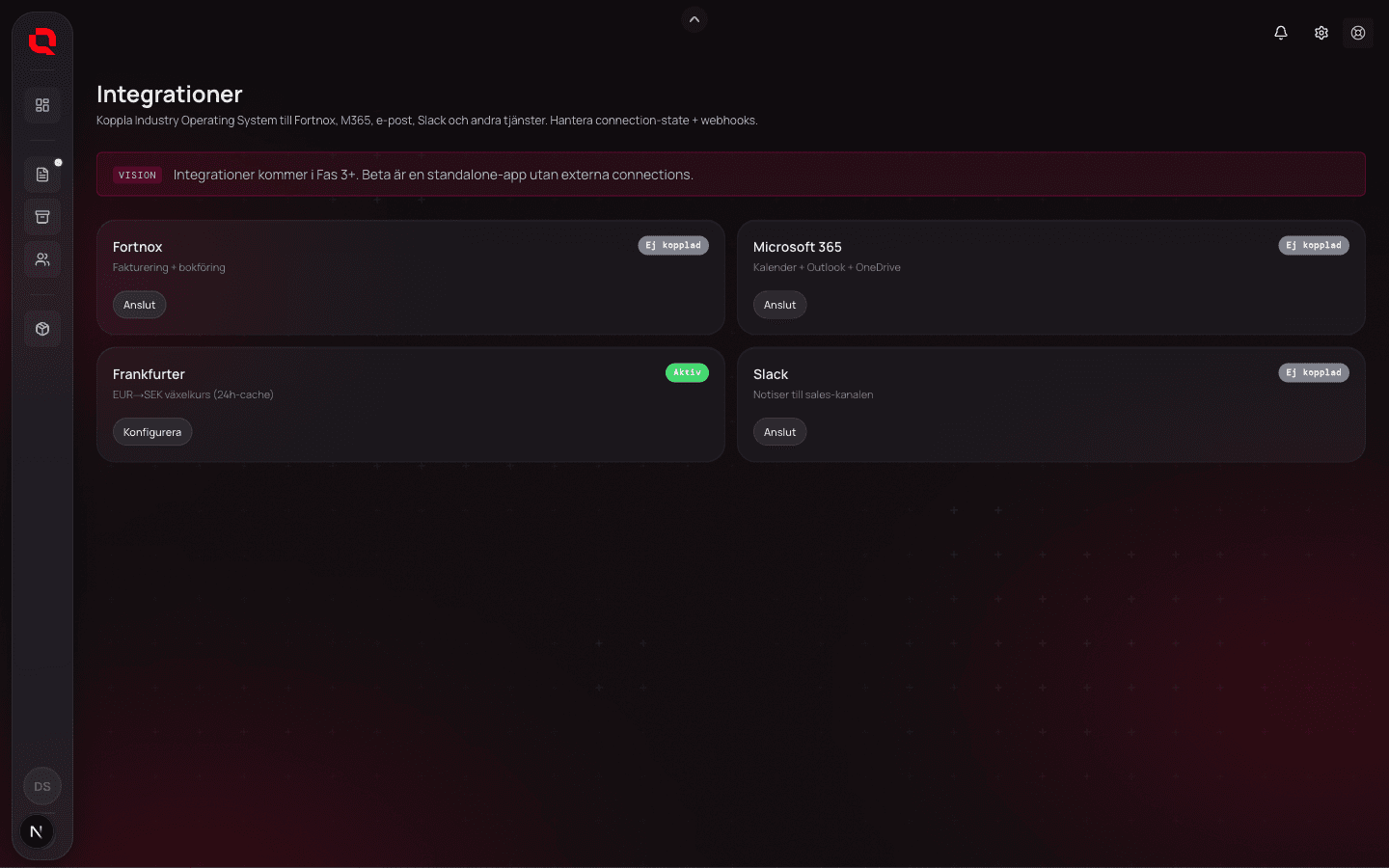 Industry OS — integrations overview